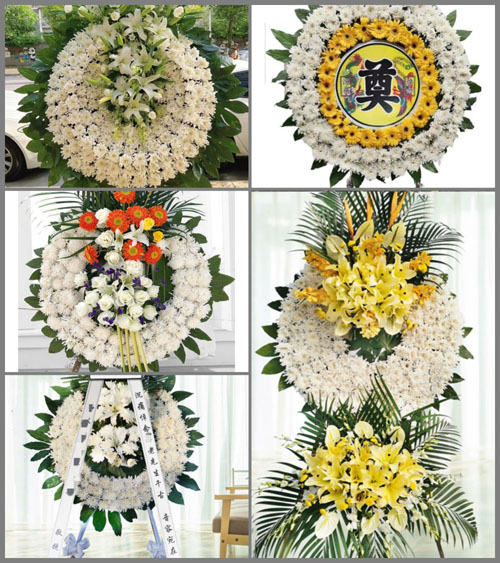 广东梅州市五华县岐岭镇孔目村花圈速递